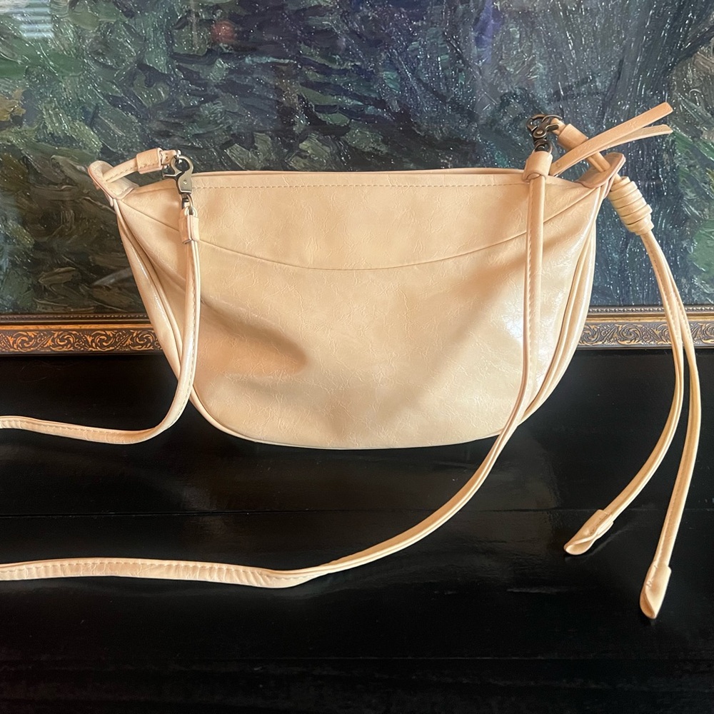 Anthropologie Cream Crossbody Bag
